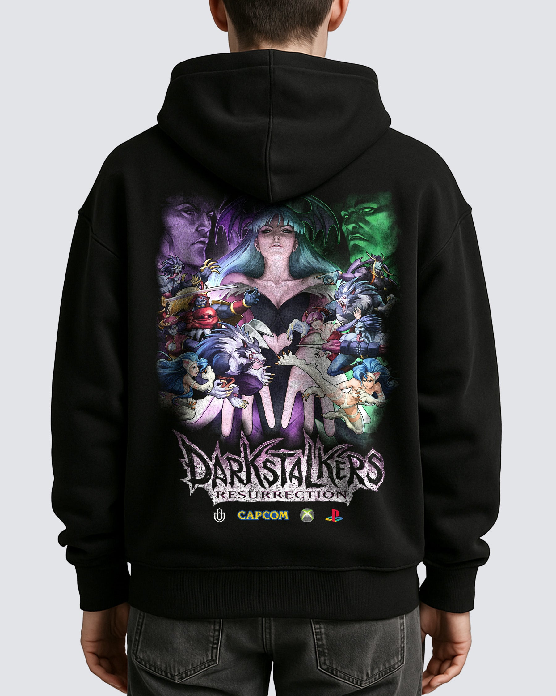 Video Games 'Darkstalkers Resurrection v2' Oversized Hoodie