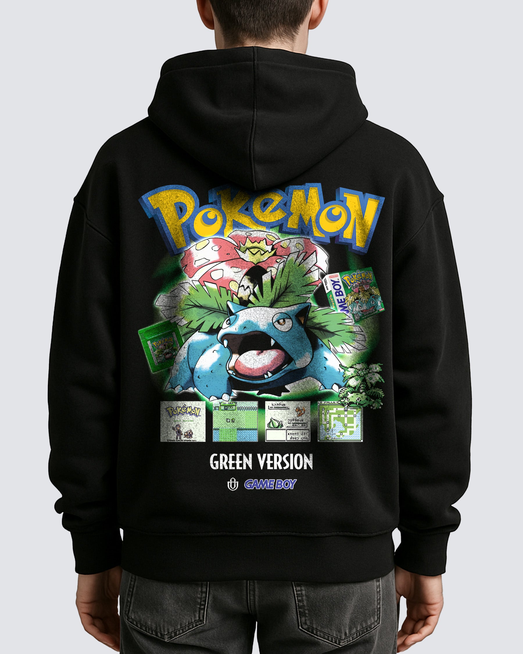 Video Games 'PKMN Green Version' Oversized Hoodie