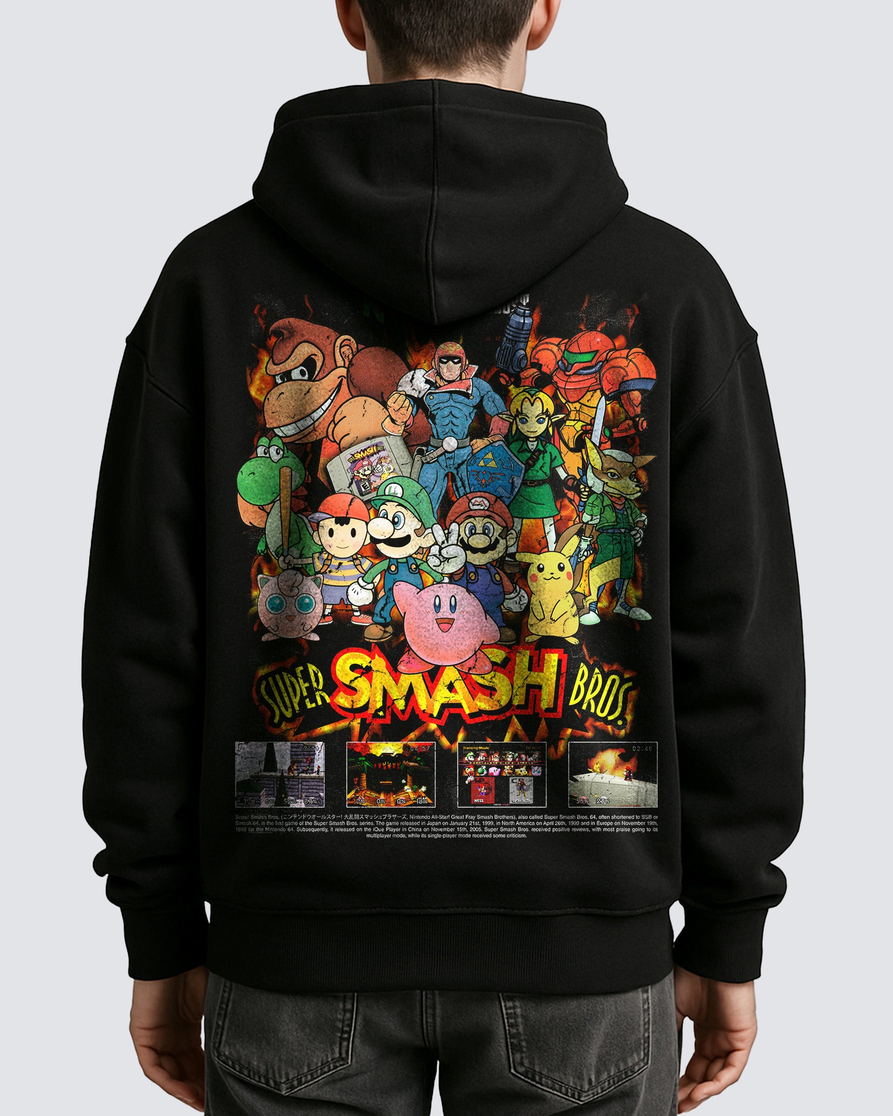 Video Games 'Super Smash Bros' Oversized Hoodie