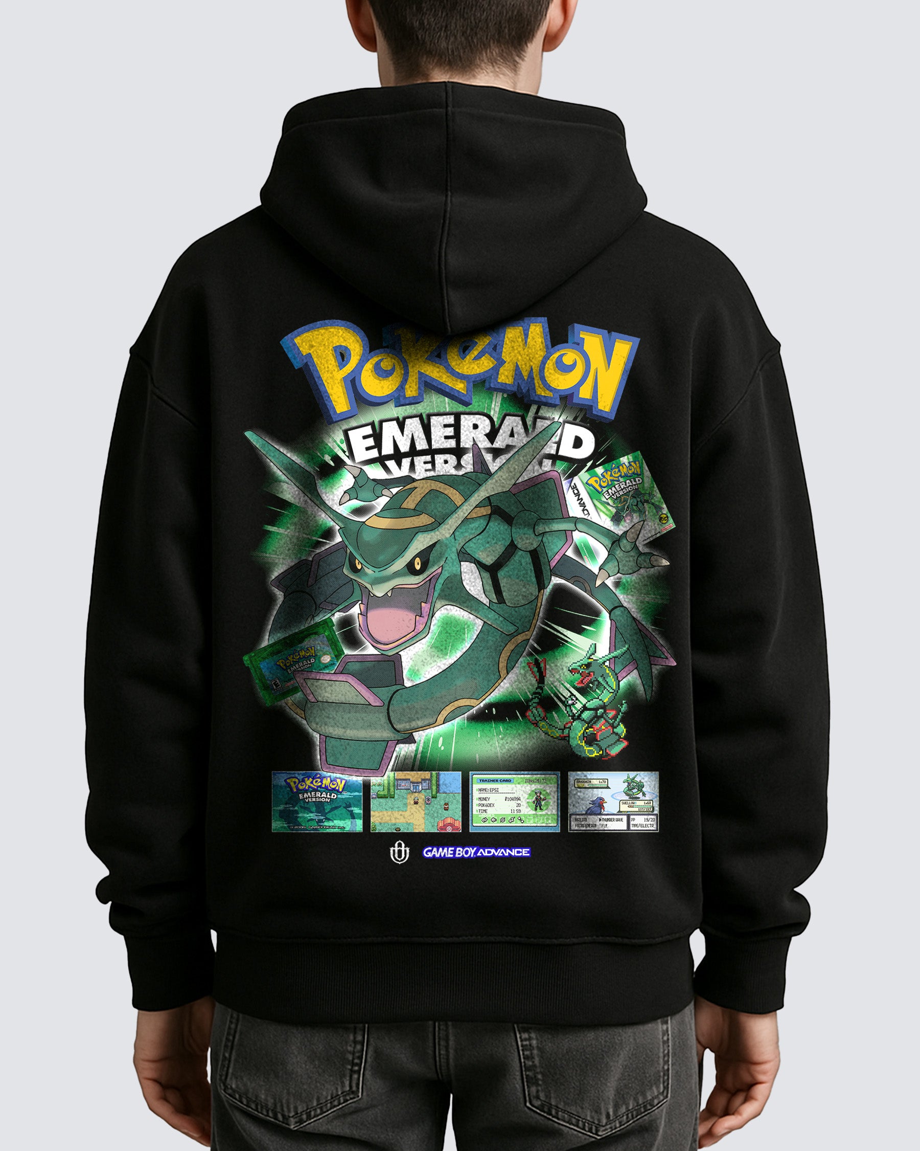 Video Games 'PKMN Emerald' Oversized Hoodie