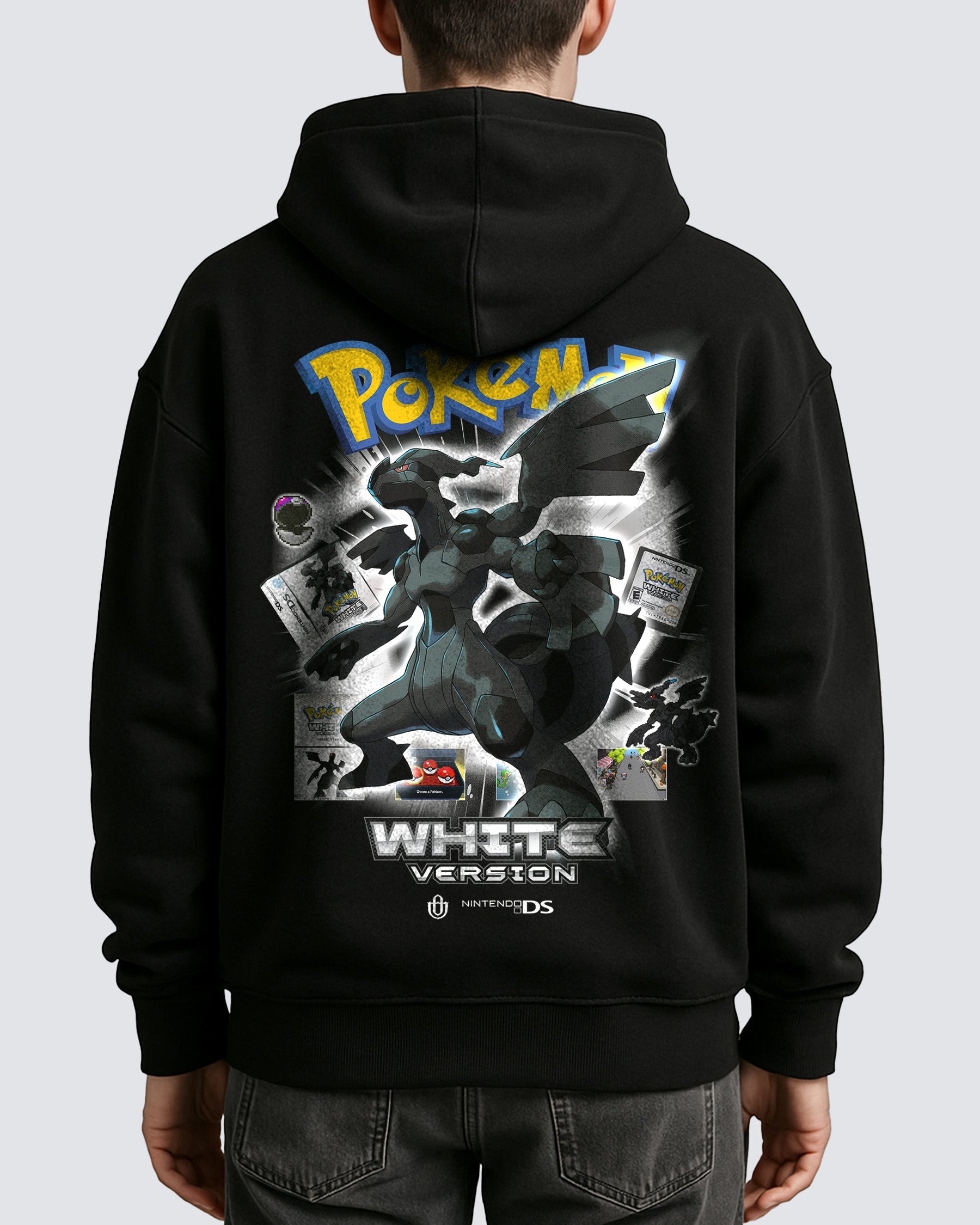 Video Games 'PKMN White Version' Oversized Hoodie