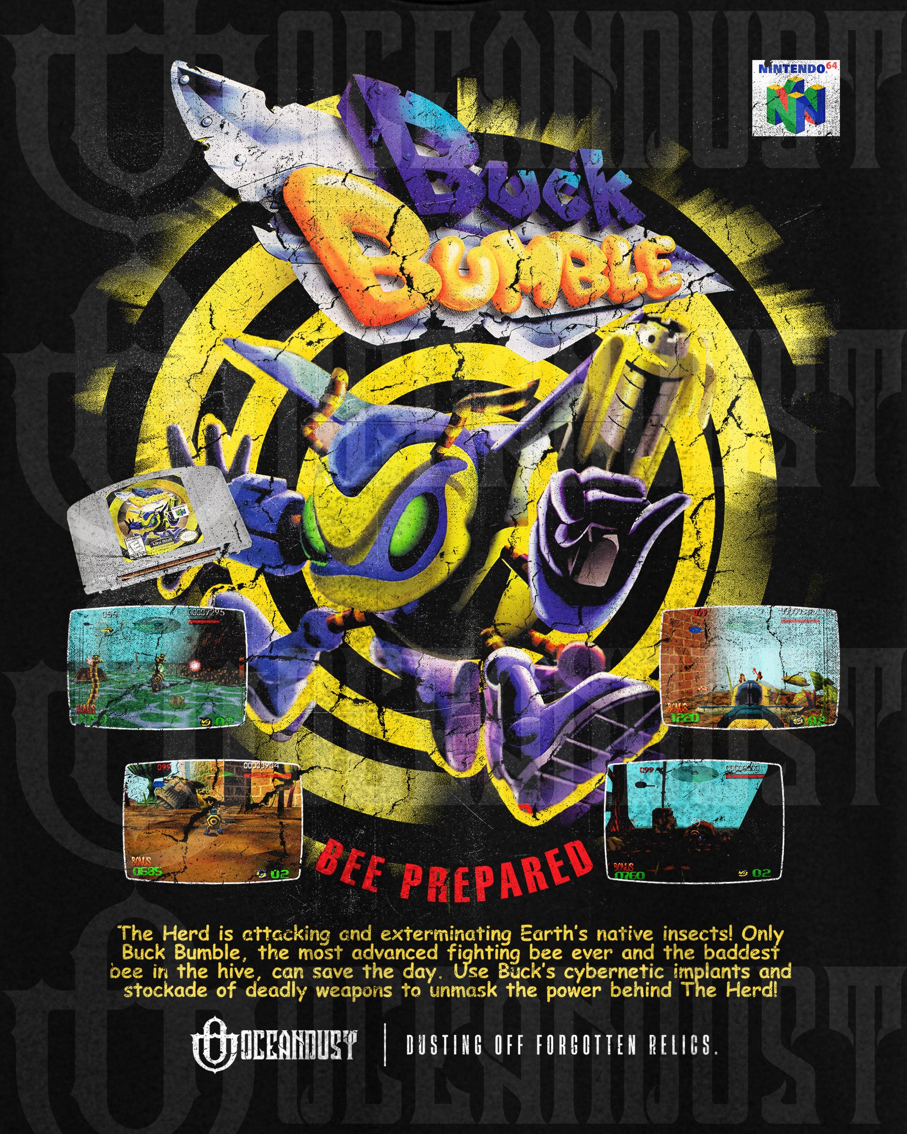 Video Games 'Buck Bumble 64' Oversized T-Shirt