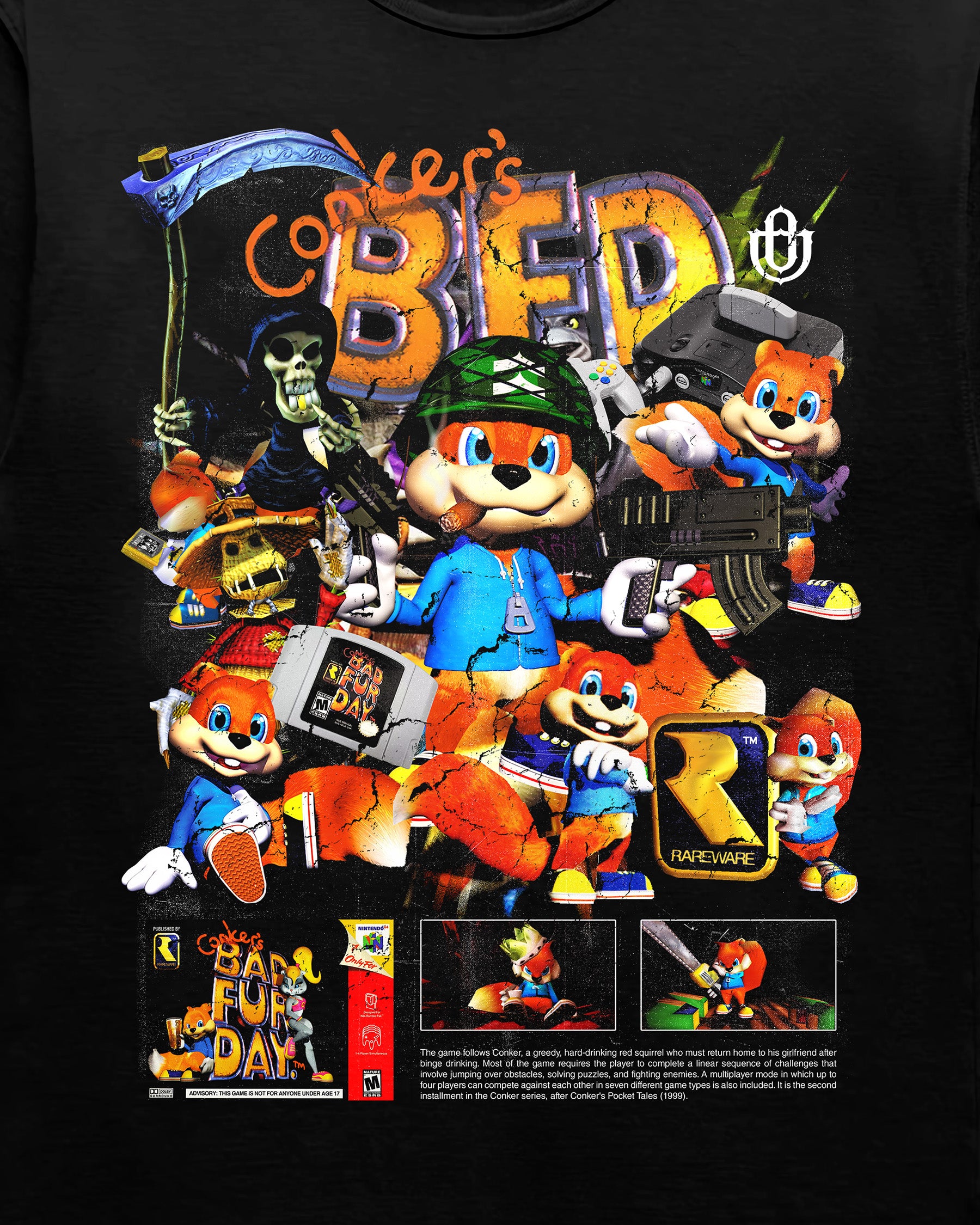 Video Games 'Conker's Bad Fur Day' Staple T-Shirt