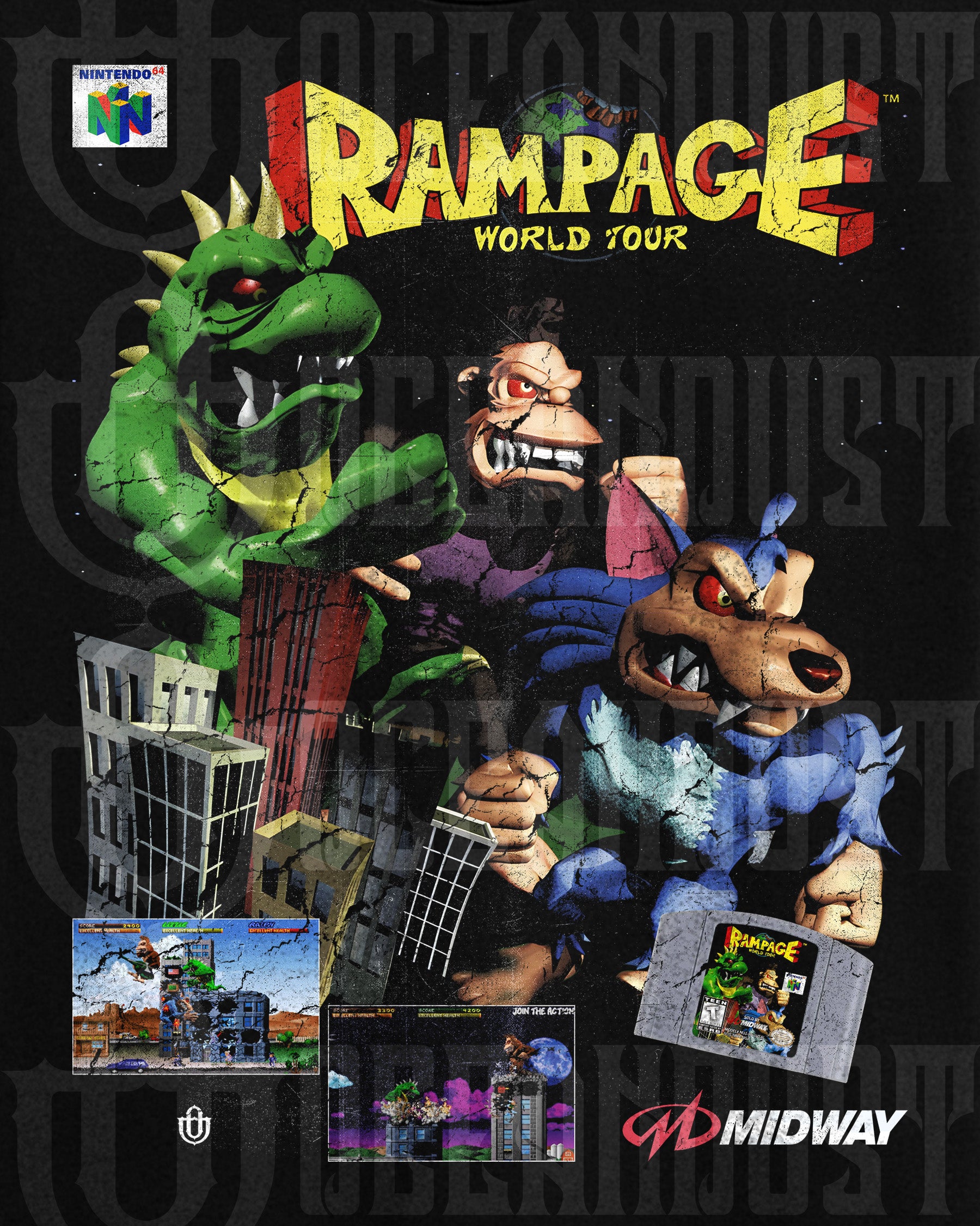 Video Games 'Rampage World Tour 64' T-Shirt