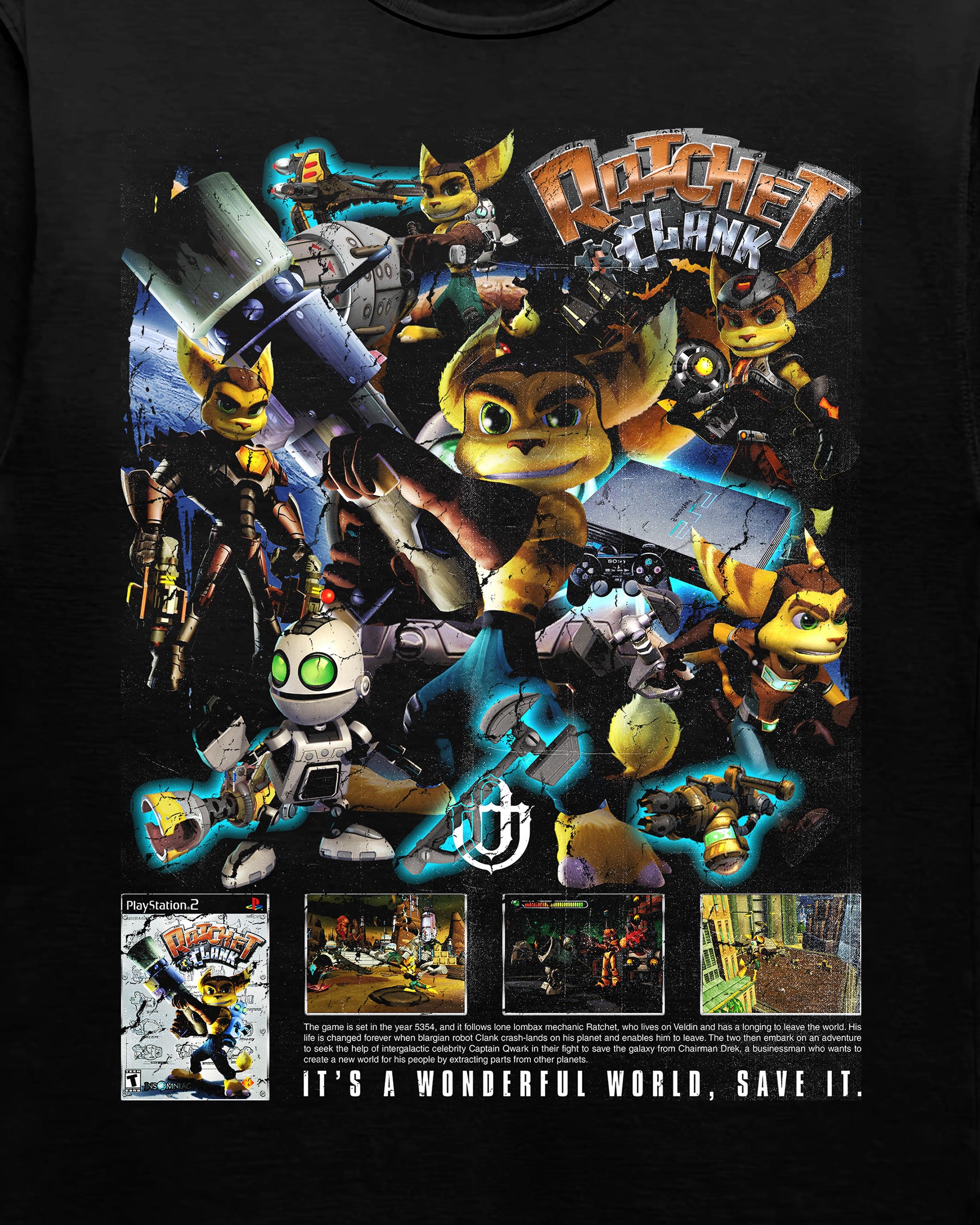 Video Games 'Ratchet & Clank' Staple T-Shirt