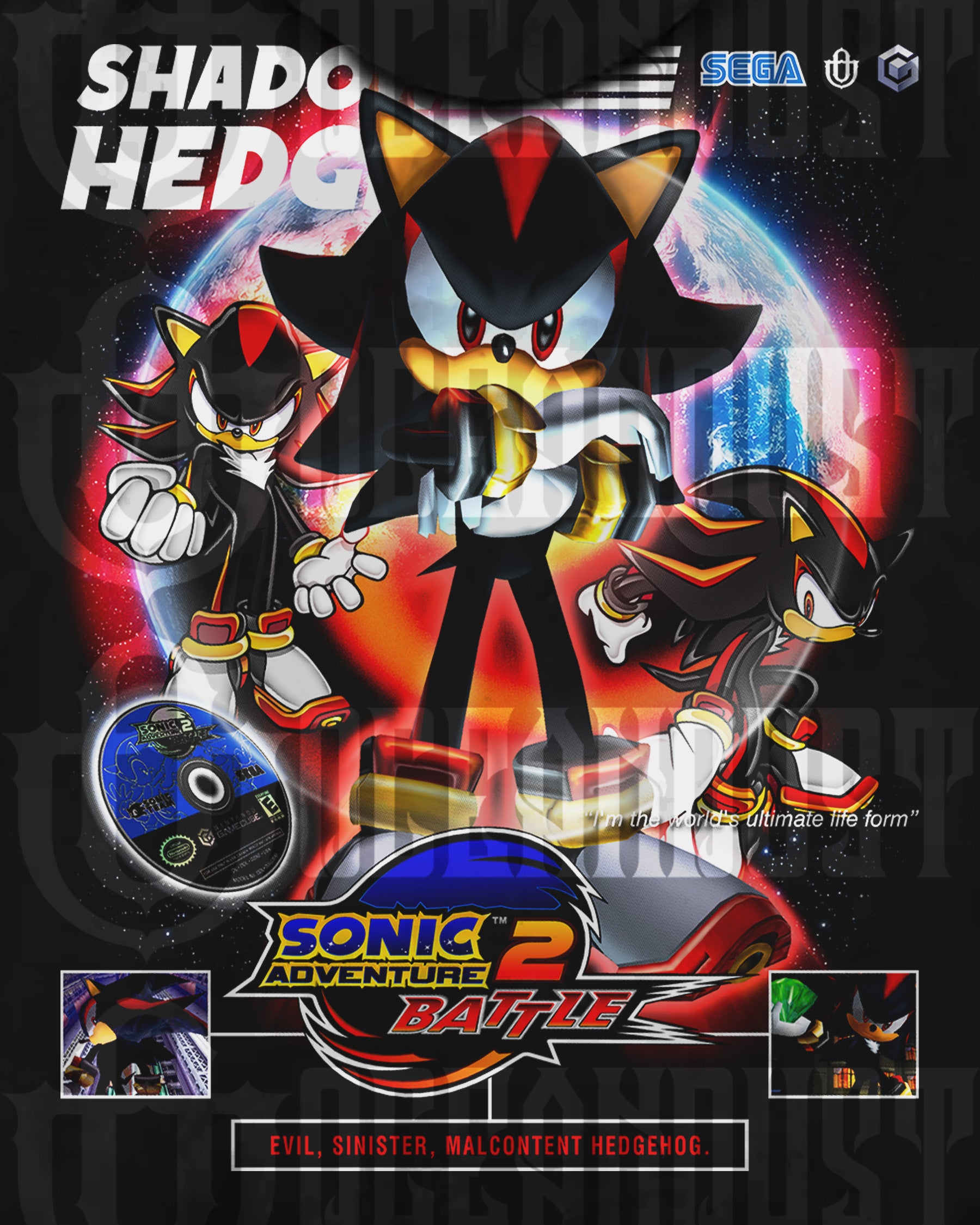 Video Games 'Sonic Adventure 2: Battle - Shadow the Hedgehog v2' Oversized Hoodie