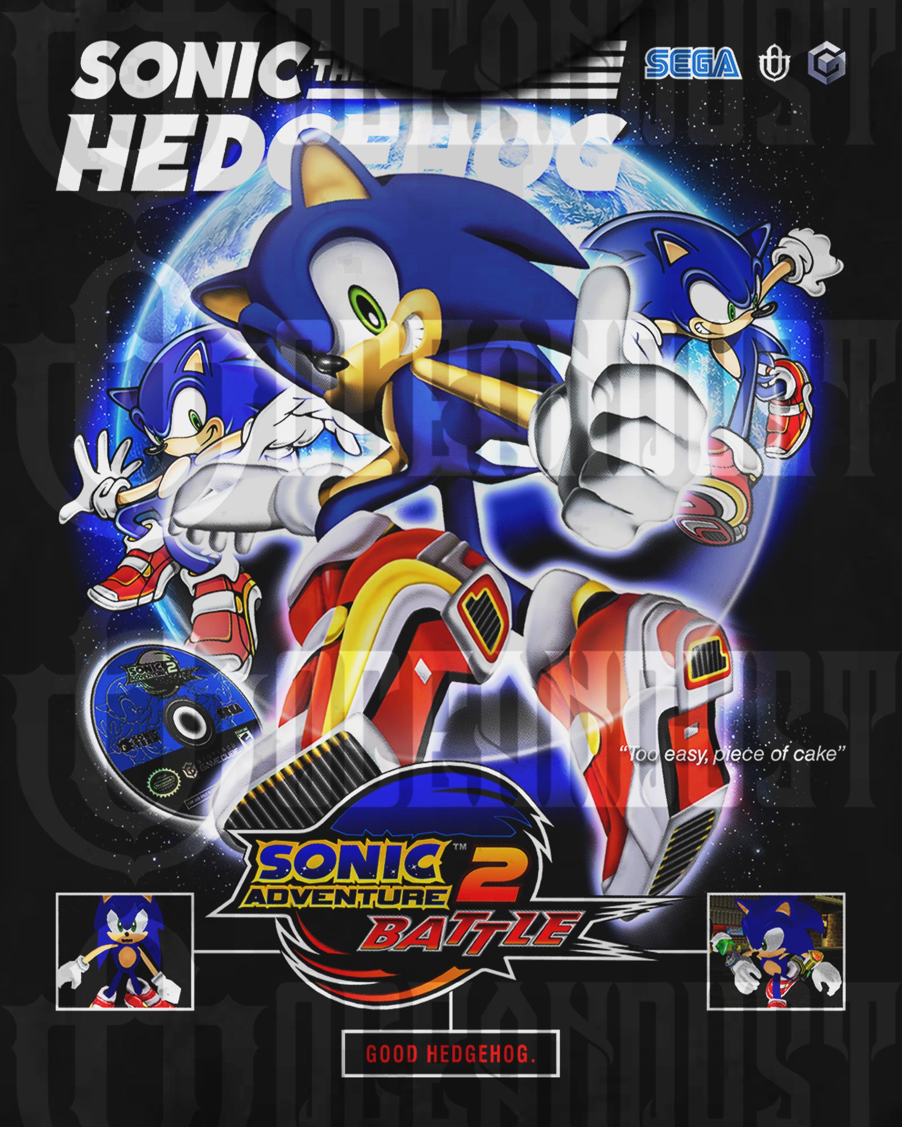 Video Games 'Sonic Adventure 2: Battle - Sonic the Hedgehog v2' Oversized Hoodie