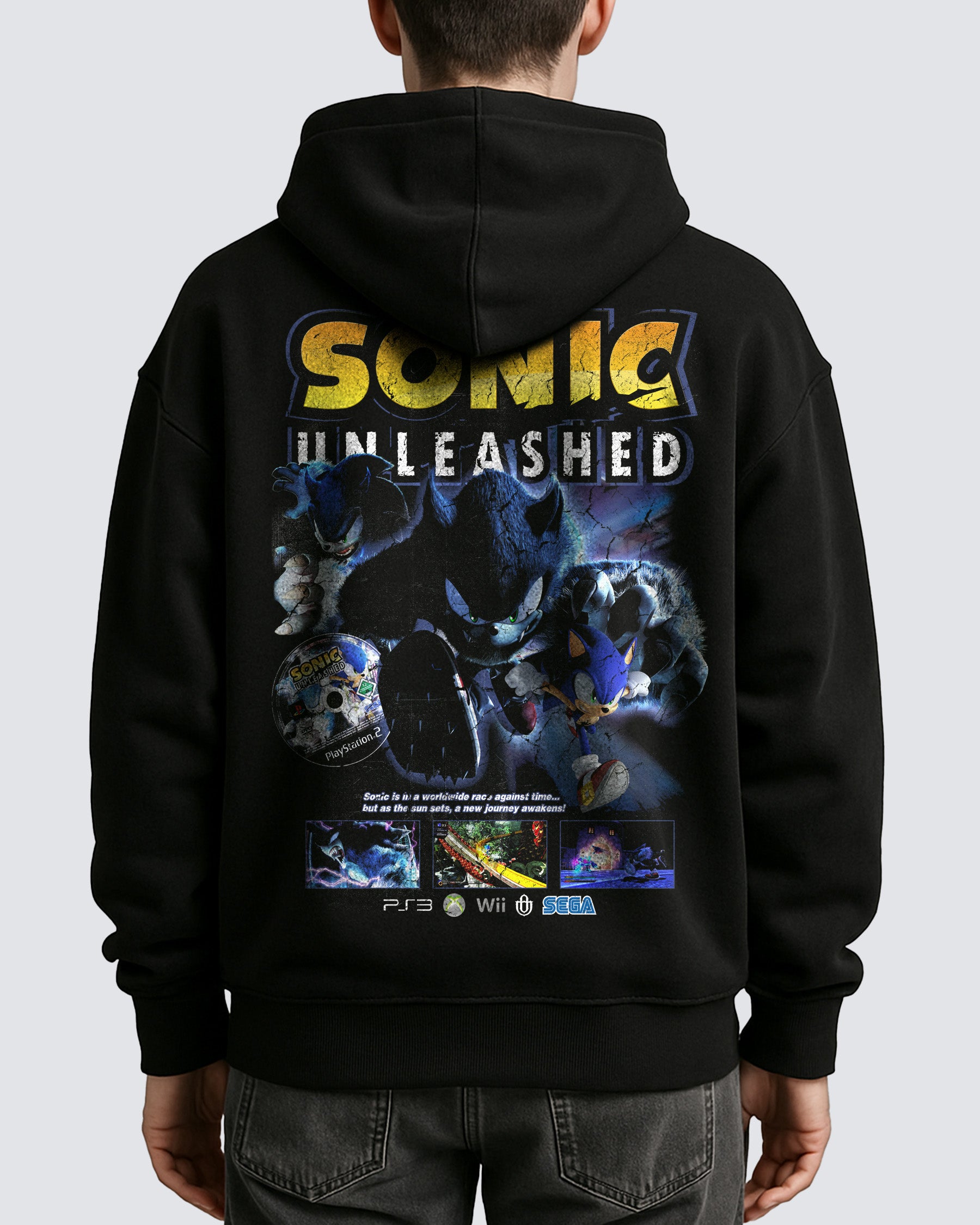 Video Games 'Sonic Unleashed' Oversized Hoodie