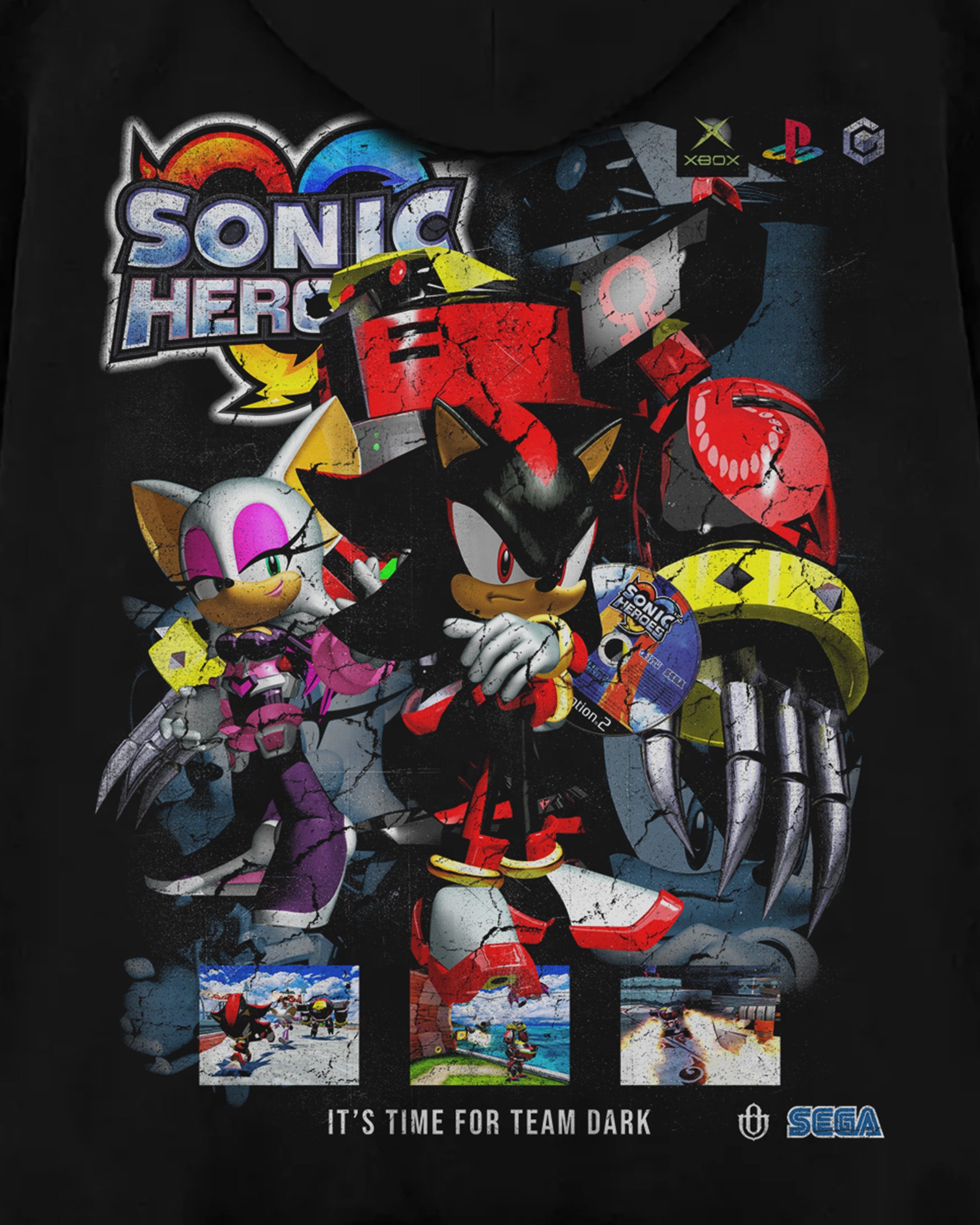 Video Games 'Sonic Heroes: Team Dark' Oversized Hoodie