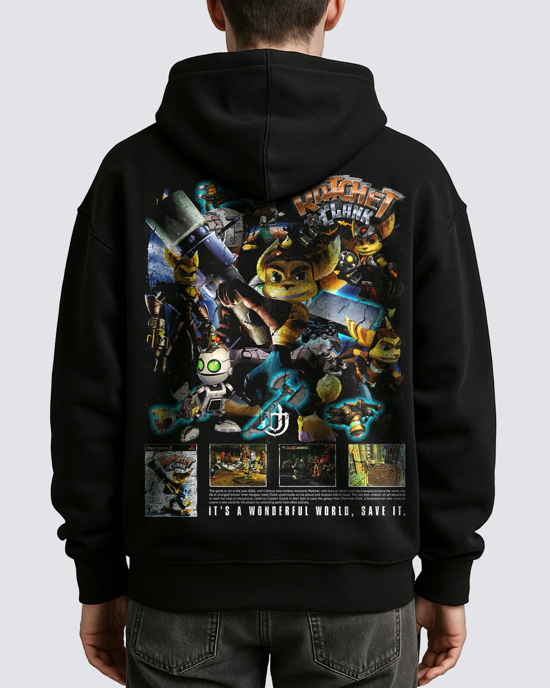 Video Games 'Ratchet & Clank' Oversized Hoodie