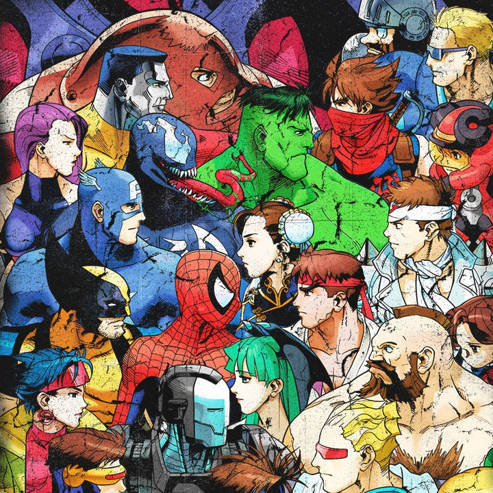 Street Fighter print close-up